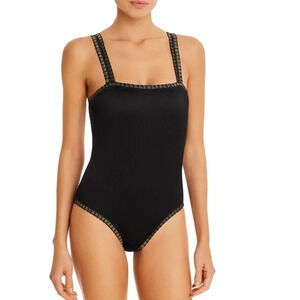 FERRARINI Platinum Inspired By Solange Ferrarini Square Neck One Piece Swimsuit